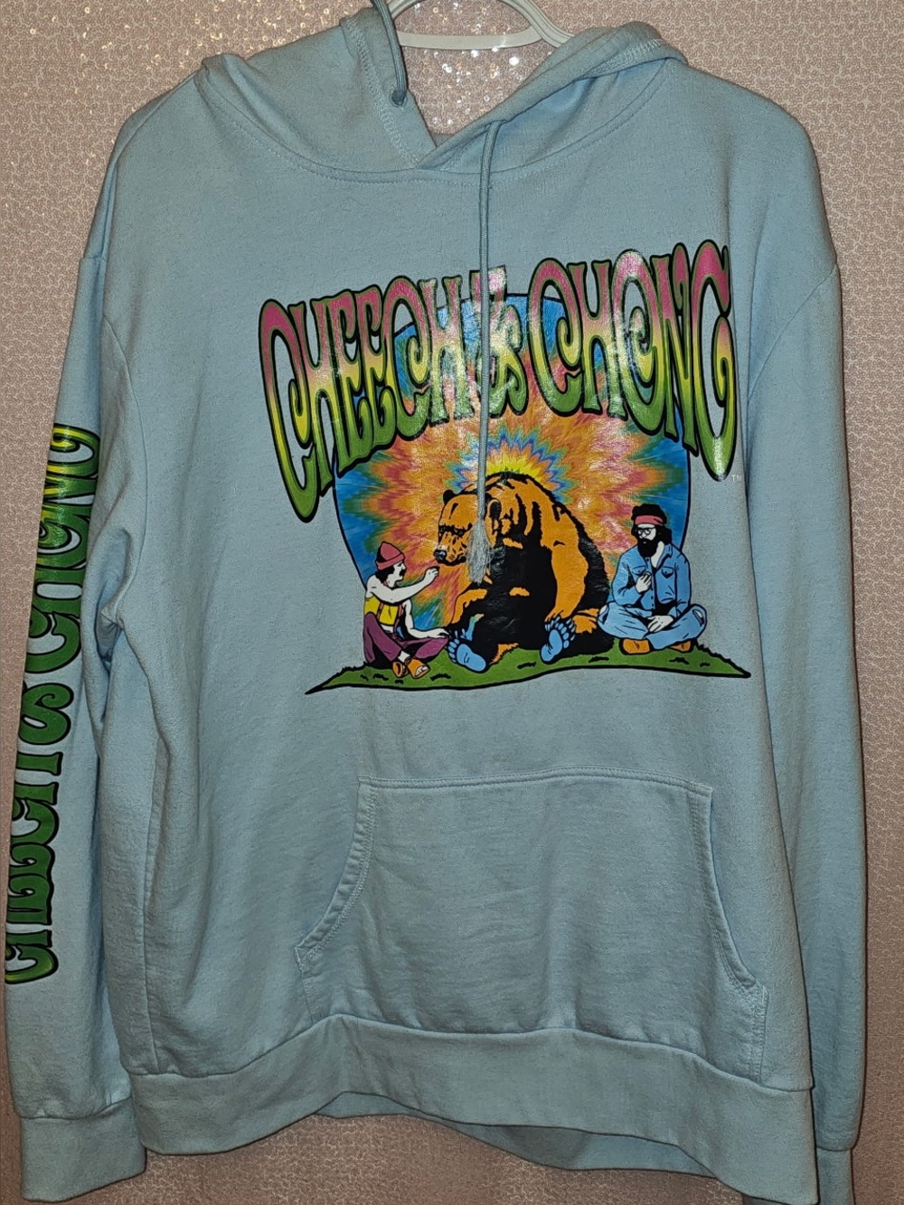 Cheech & Chong Light Blue Graphic Hoodie - Men